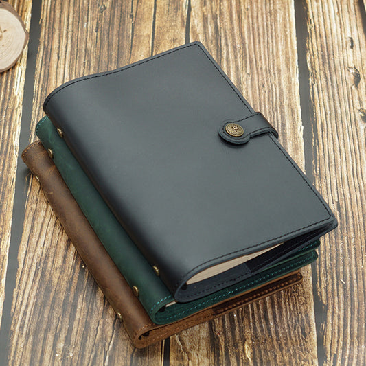 A5 Binder Handmade Cowhide Leather Diary