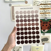 Morandi Erdfarbener Polka Dot Siegel Sticker