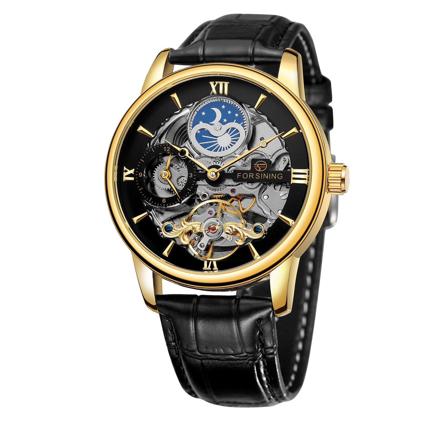 Casual Hollow Moon Automatic Mechanical Watch