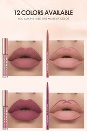 12 Sets No Stain On Cup Matte Lip Gloss Sets