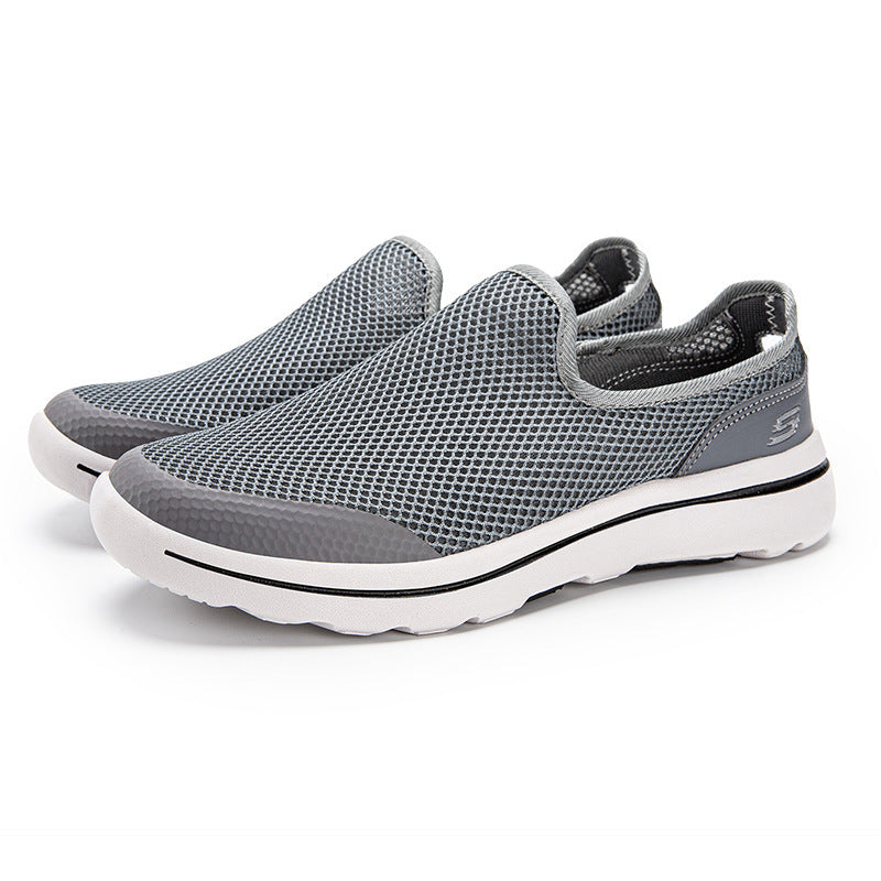 Bequeme Herren-Wanderschuhe Mesh-Slip-on-atmungsaktive Freizeit schuhe