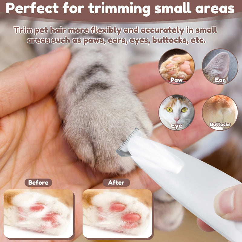 Pet Hair Clipper with LED LED Light, Fully Waterproof Pet Hair Clipper with LED Display, Dog Grooming Clipper