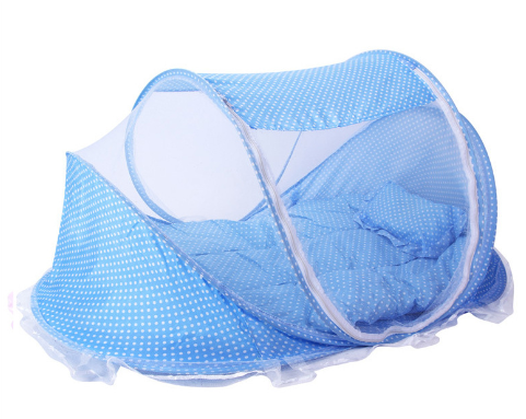 Foldable Baby Bed Net with Pillow Net, 2-Piece Set