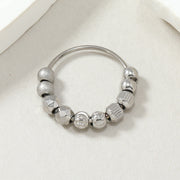 Damen-Ring „Movable Ten“ mit Frosted-Effekt