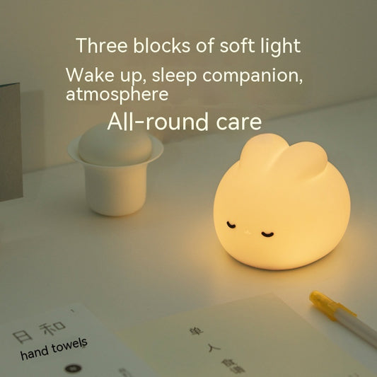 Simple Children Stand Up Rabbit Silicone Sleep USB Charging Night Light