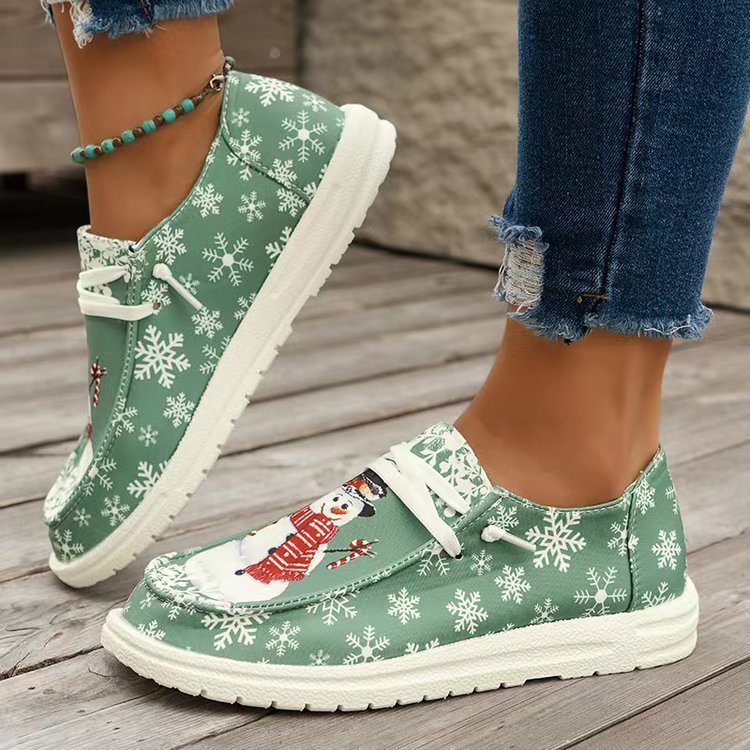 Damenschuhe Weihnachten Schneemann