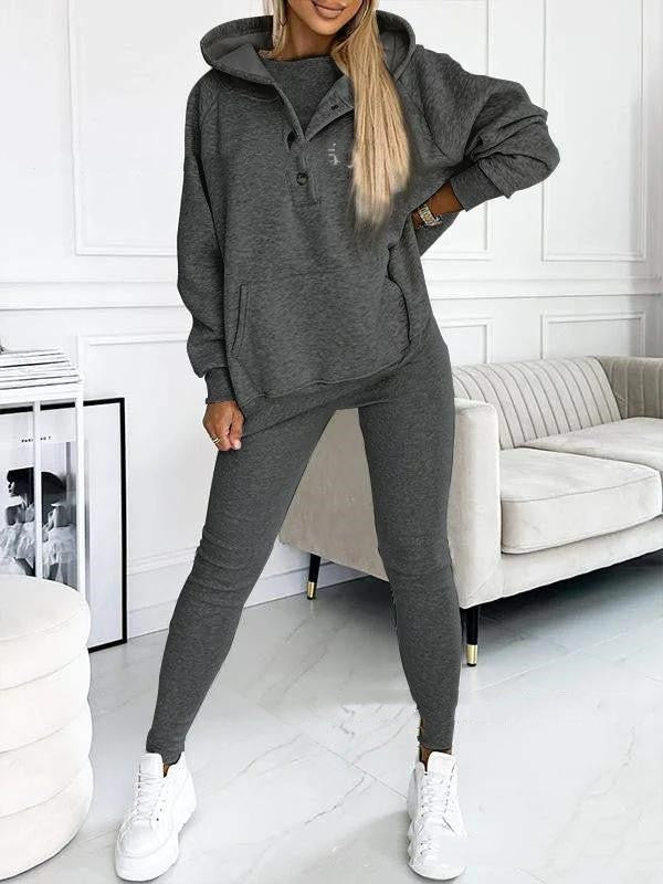 Leisure Comfortable Loose Sports Three Piece Set