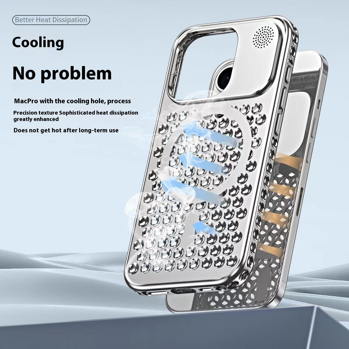 Electroplating Magnetic Suction Heat dissipation Aroma therapy Phone Case