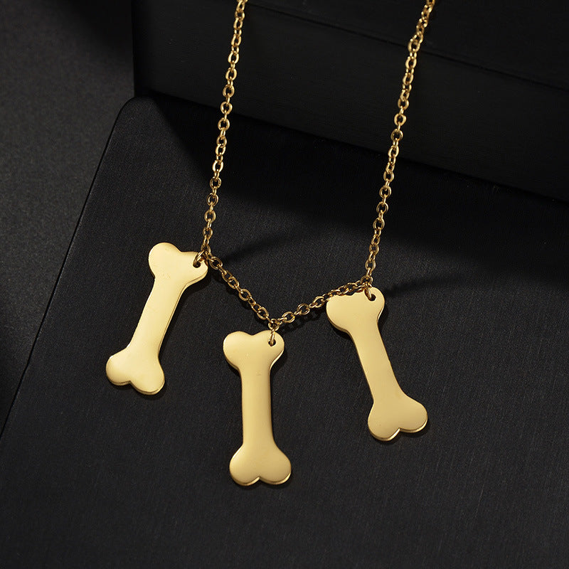 Stainless Steel Bone Tag Necklace