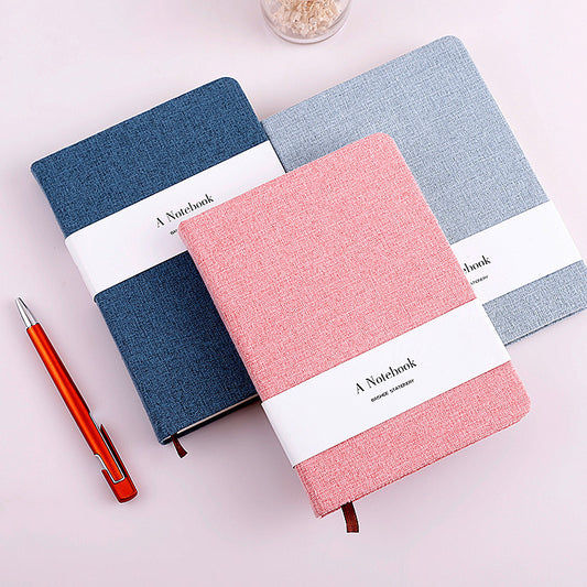 Japanese and Korean small super thick fabric notebook