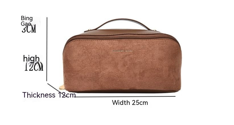 Suede Handbag Large Capacity Minority Design Portable