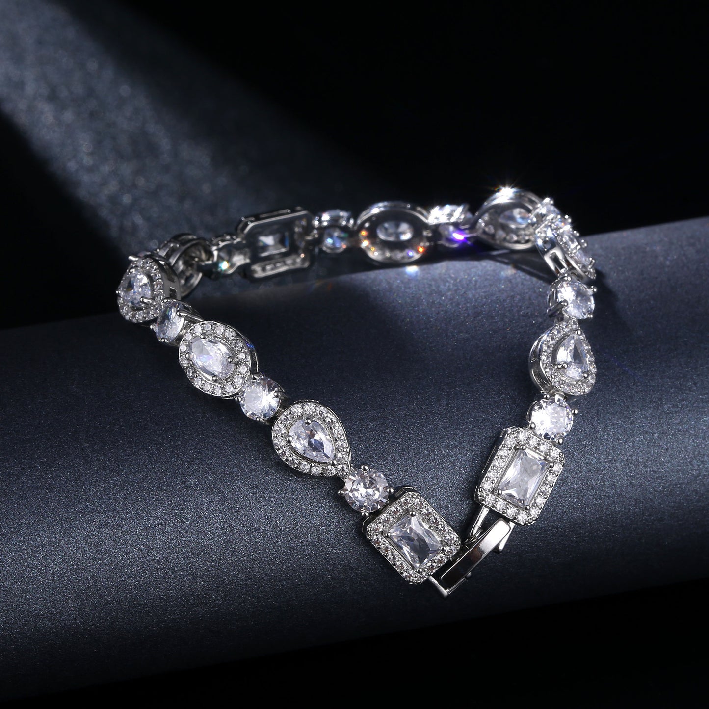 Water drop multi-shape horse eye zircon bracelet