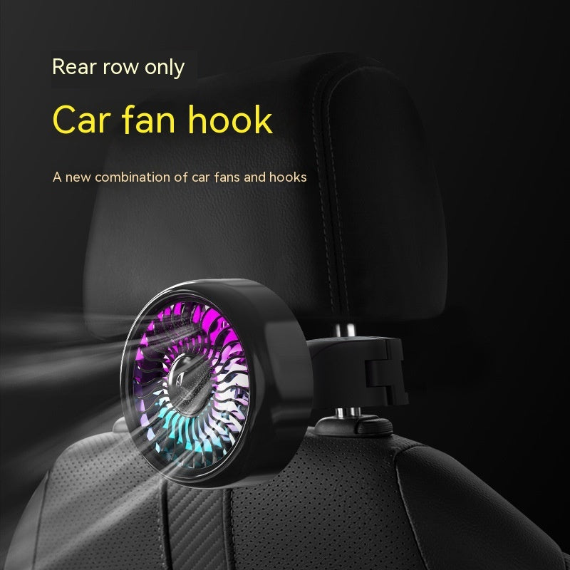 Car Fan Back Seat USB Hook Electric Fan