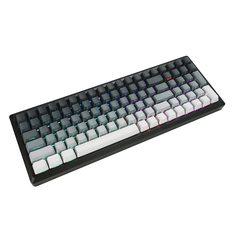 Dual Color Gradient Pbt Dip Dyed Positive Engraved Transparent Oem Keycaps