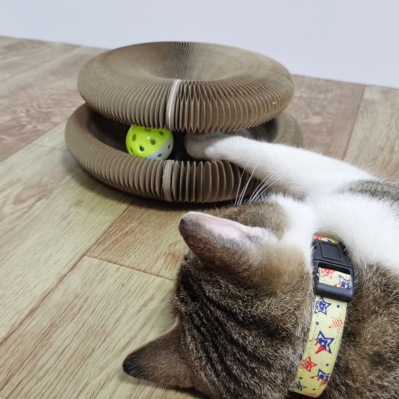 2-in-1, funny shaped cat scratching board, foldable, practical, recyclable, durable