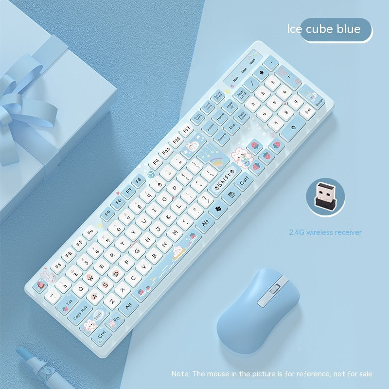 Milk Tea Rabbit Cute Chocolate Wired Keyboard