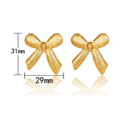 Women's Simple Spiral Bow Metal Alloy Earrings