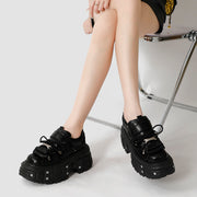 Punk Höhe erhöhen Frauen Gothic Rivet Hot Girl asiatische Kultur Lederschuhe