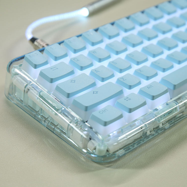 Double Skin Milk Pudding Transparent Keycap Closed