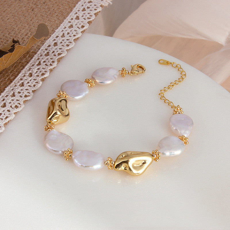 Fashion Natural Freshwater Pearl Bracelet Fritillary High-grade Texture European And American Style Necklace