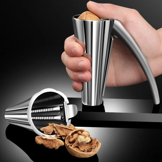 Zinc Alloy Pecan Nut Cracker Walnut Nutcracker Pine Cascanueces Sheller Funnel Frosted Grips Pliers Clamp Kitchen Gadgets