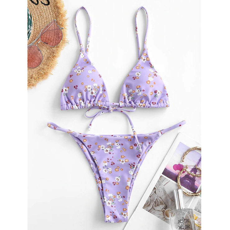 Sommer Blumen Print Bikini Sexy Strand Badeanzug Mode Badeanzug