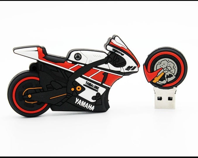 Cartoon USB Speicher Motorrad