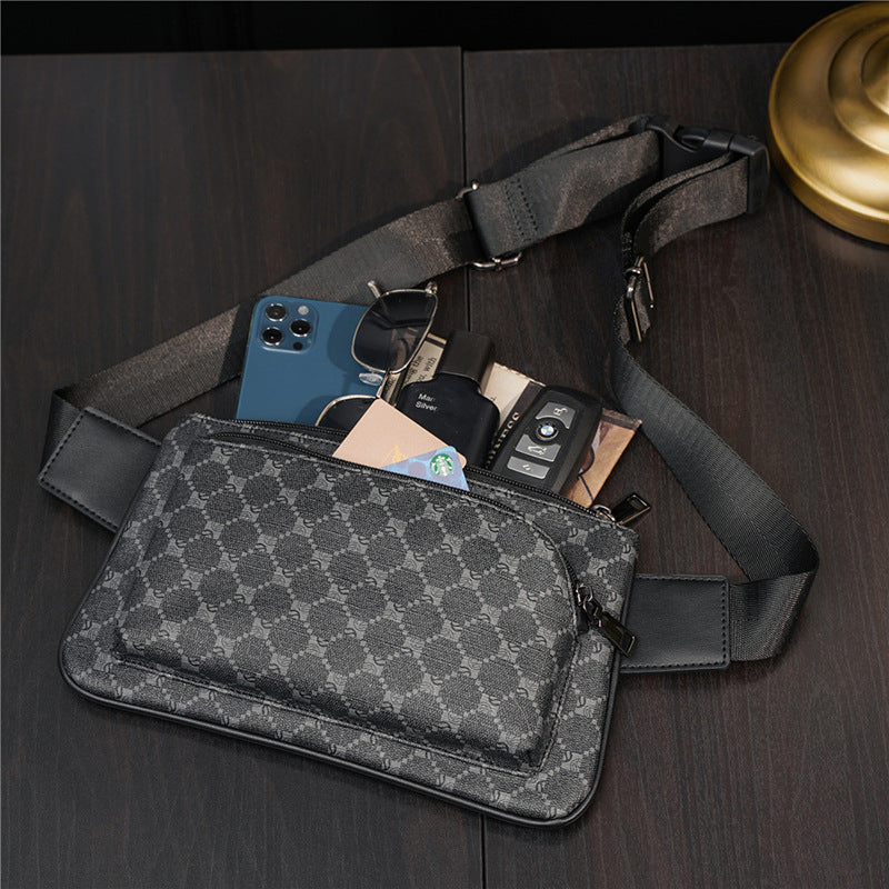 Fashionable, versatile shoulder bag for men in the waist