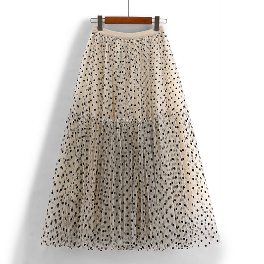 Heavy Industry Flocking Polka Dot Tulle Skirt Women