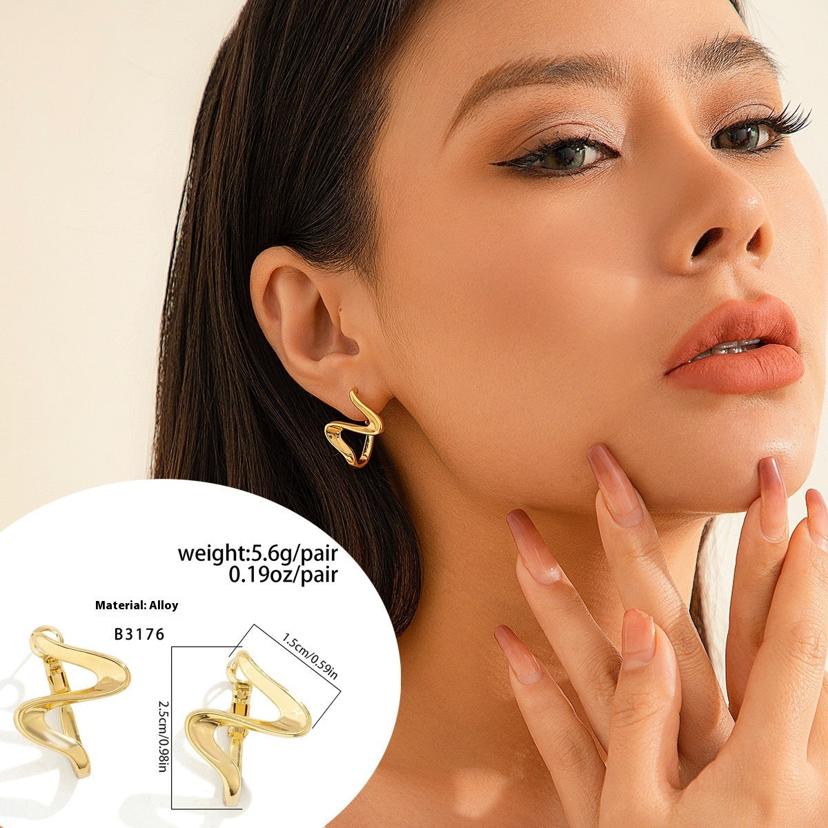 Irregular Twisted Earrings for Women