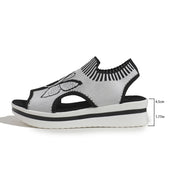 Schmetterling Print Sport Sandalen Casual Atmungsaktive Fliegen Gewebte Flache Schuhe Für Frauen