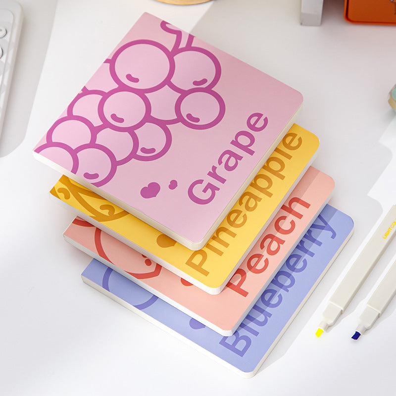 Simple Fruit Square Book Notebook Female Students Notepad