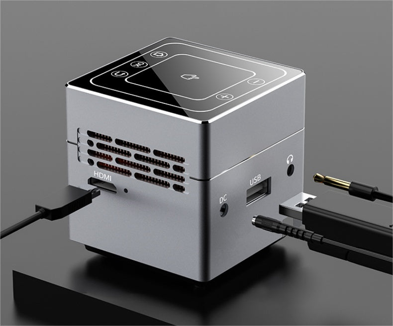 Small portable HD projector with wireless handheld connection