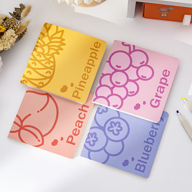 Simple Fruit Square Book Notebook Female Students Notepad