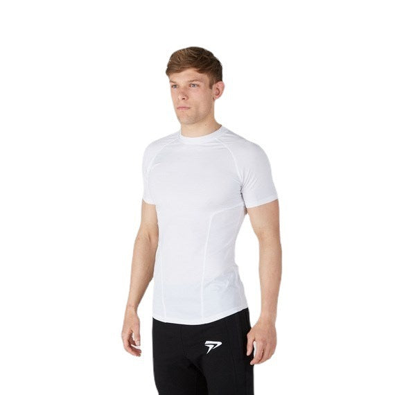 Laufen Fitness Schnell trocknende Kleidung Sport Stretch Kurzarm T-Shirt