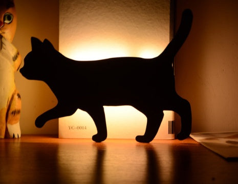 LED Tier Hund Katze Form Nachtlicht Sensor Control Smart Sound Wand Lampe Home Korridor Balkon Nacht Lampe Baby Kinder schlaf Lampen