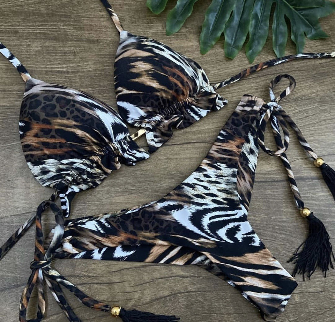 Leoparden Druck Bikini