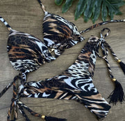 Leoparden Druck Bikini