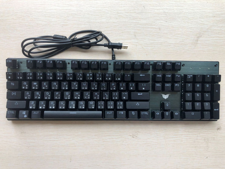 Mechanische Tastatur, grüner Schaft, Desktop-Tastatur ohne Loch, 87 Tasten