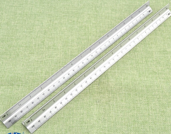 Metal Silver Architect Technical Triangle Ruler