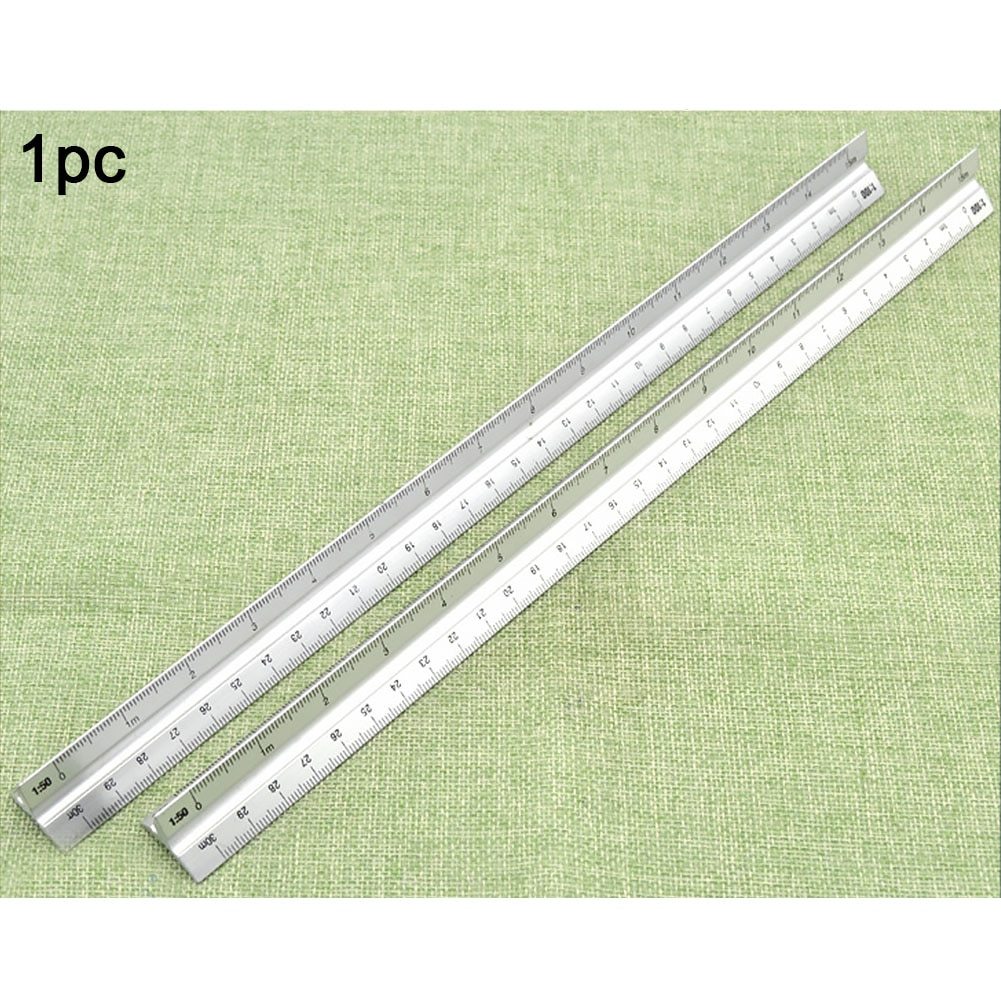 Metal Silver Architect Technical Triangle Ruler