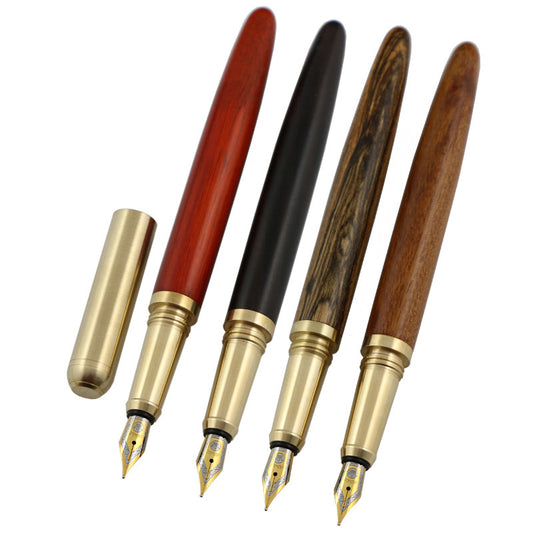 African Rosewood Vintage Brass Wood Fountain Pen