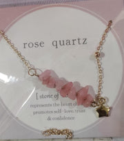 Schmuck Reine Farbe Rose Quarz Stein Halskette