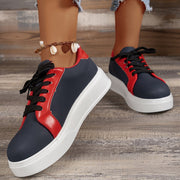 Neu Lace-up Wohnungen Frauen Walking Sport Skateboard Schuhe Retro Mode Lässig