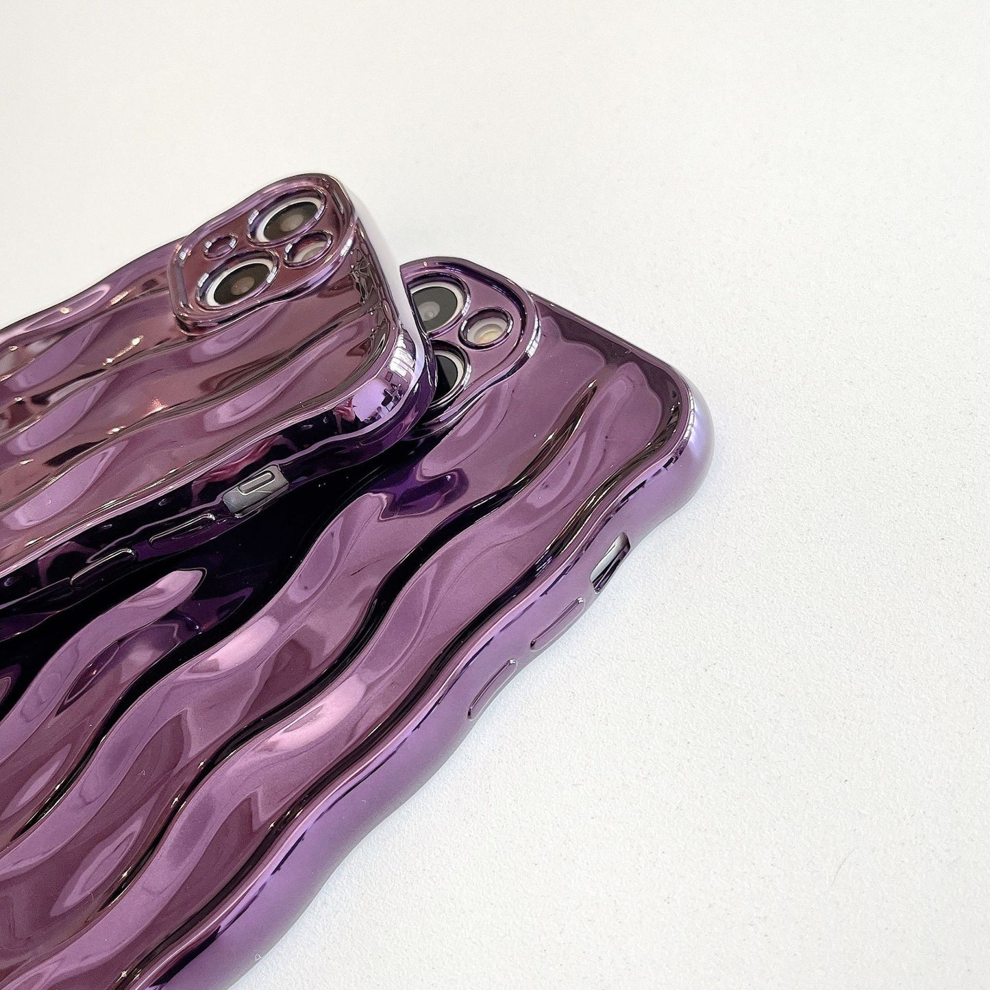 Electroplating water ripple-proof phone case solid color