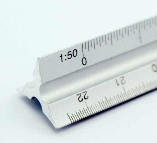 Metal Silver Architect Technical Triangle Ruler