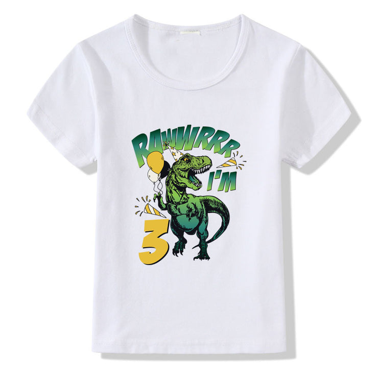 Kinder T-Shirt Zahlen 1-9 Geburtstag T-Shirt