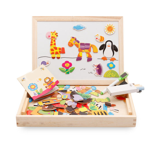 Multifunctional Magnetic Children's Puzzle, Drawing Board, Learning Wooden