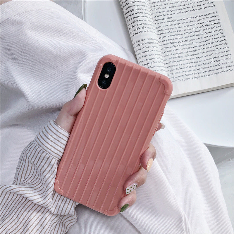 Solid color tpu suitcase phone case