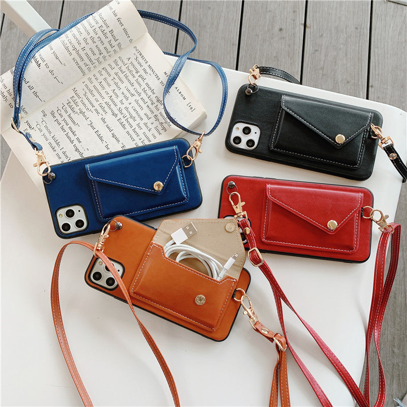 Suitable for mobile phone case leather cross body